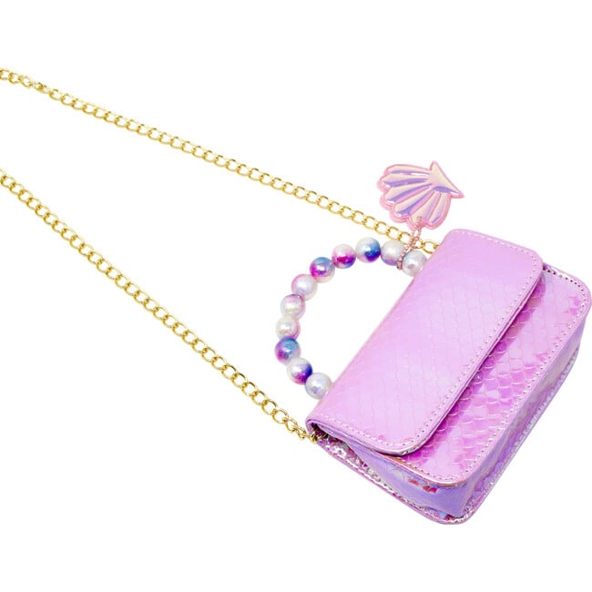 Mermaid Pearl Handle Seashell Handbag, Pink - Zomi Gems Bags