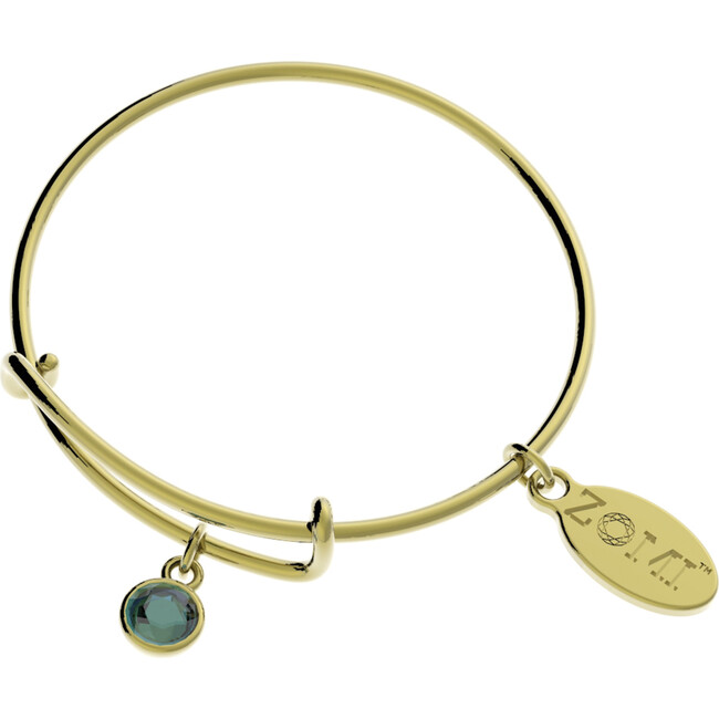 December Birthstone Bangle Bracelet