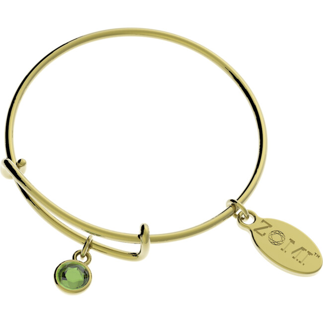 August Birthstone Bangle Bracelet