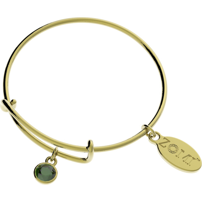 May Birthstone Bangle Bracelet