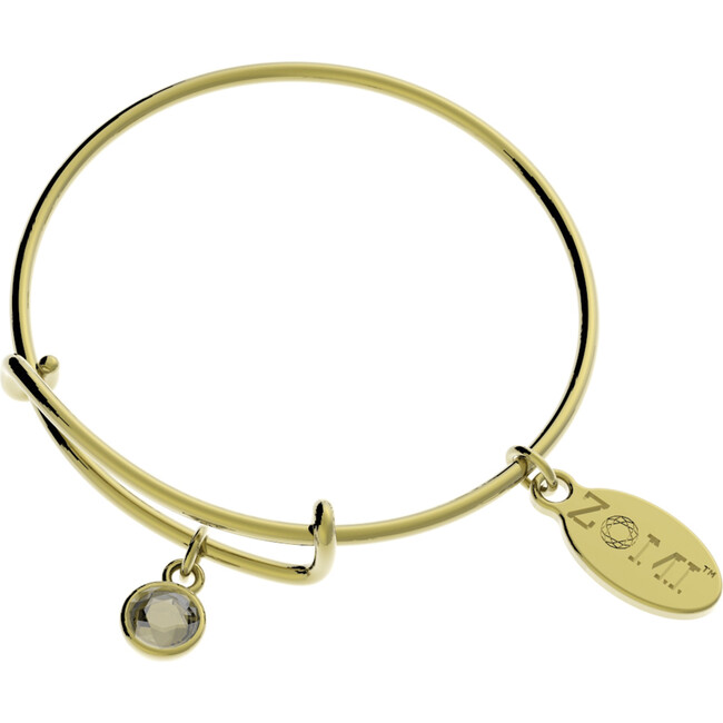 April Birthstone Bangle Bracelet