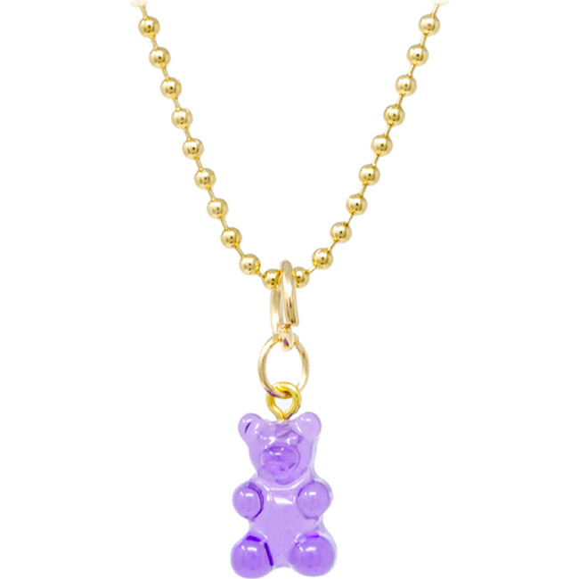 Gummy Bear Necklace, Purple - Necklaces - 1