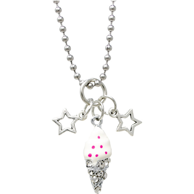 Ice Cream & Stars Silver Necklace