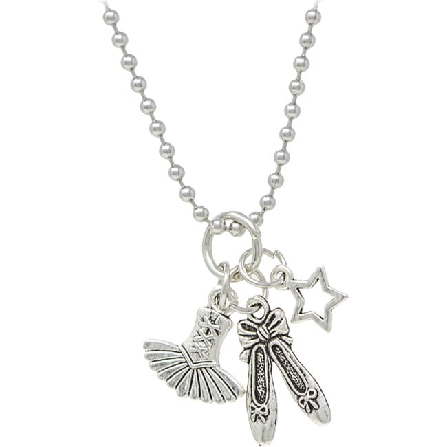 Ballet Slippers, Tutu & Star Silver Necklace