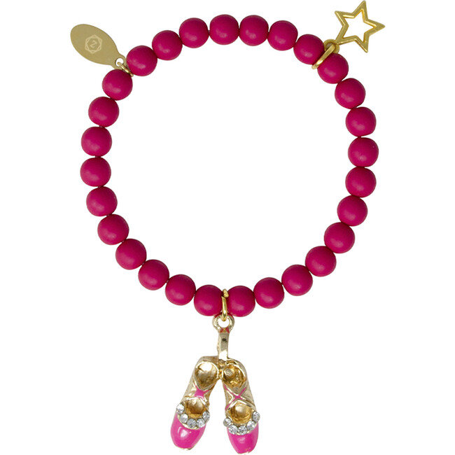 Hot Pink Ballet Pointe Shoes Bracelet