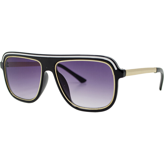 Retro Flight Sungalsses, Black - Sunglasses - 1