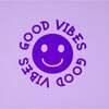 Happy Face "GOOD VIBES" Message T-Shirt and Short Set Kids, Purple - Mixed Apparel Set - 4
