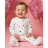 The Organic Zipper Footie, Rainbow Hearts - Pajamas - 2