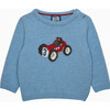Henry Car & Bear Jumper, Blue Marl - Sweaters - 1 - thumbnail
