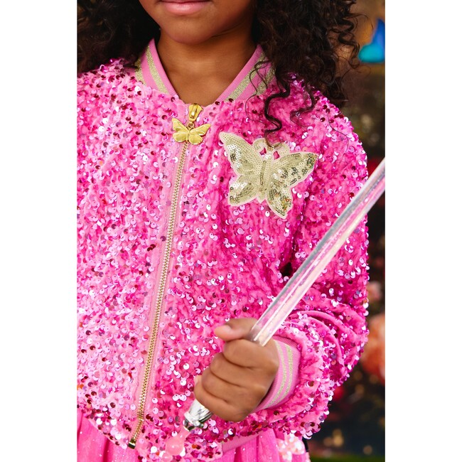Glinda Sequin Ombre Bomber Hot Pink - Jackets - 4