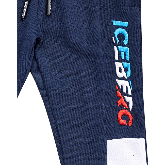 Red, White, and Blue Logo Baby Sweatpants, Blue