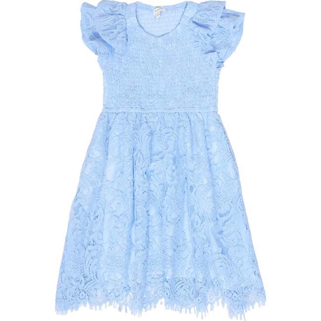 Mini Hattie Dress in Cornflower Blue Lace