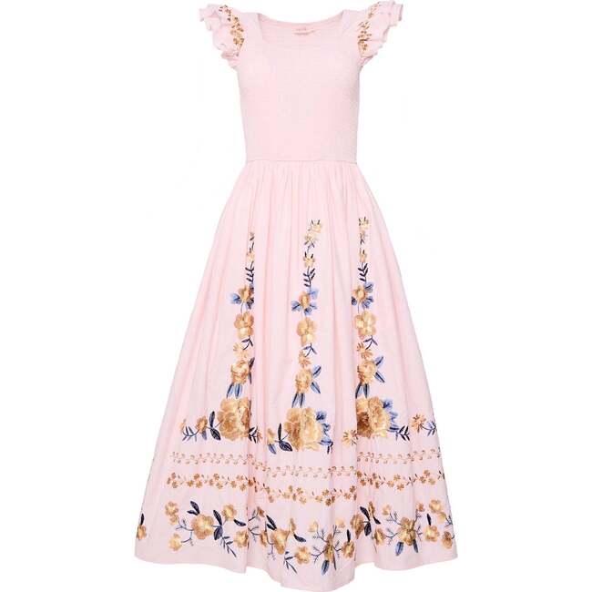 Hattie Dress in Embroidered Spring Floral