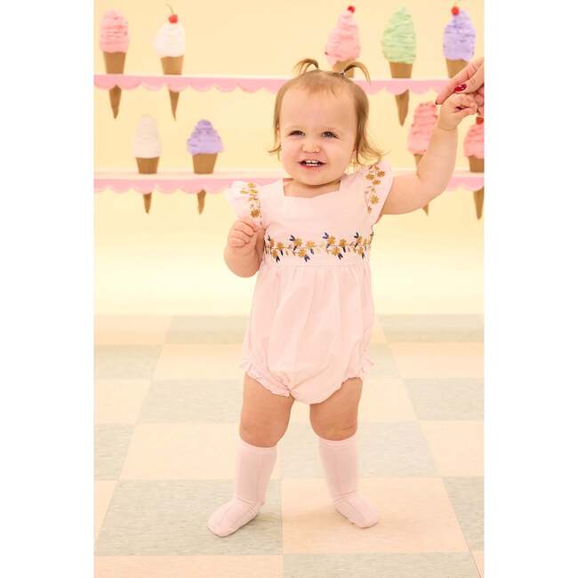 Baby Hattie Romper in Embroidered Spring Floral