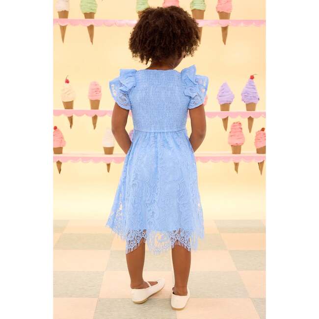 Mini Hattie Dress in Cornflower Blue Lace - Dresses - 3
