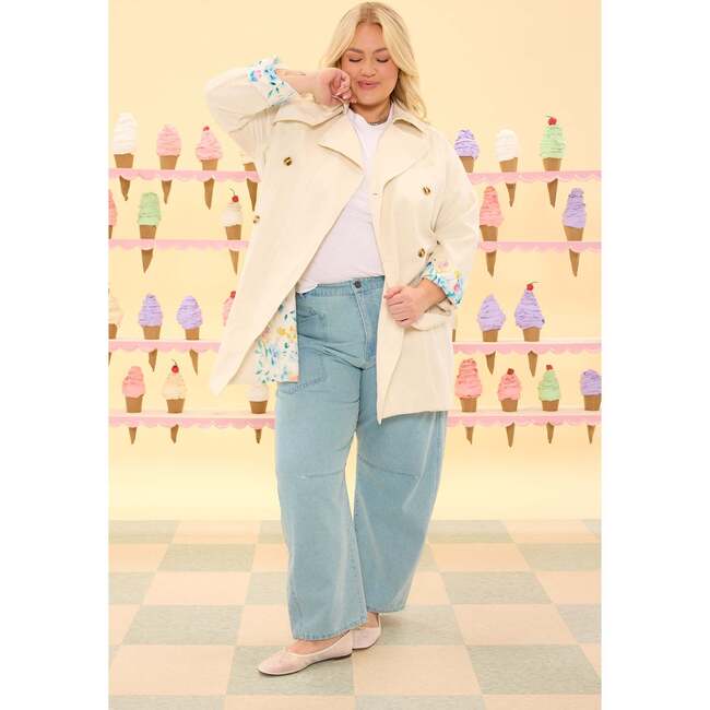 Linden Trench Coat in Blue Bouquet - Coats - 4