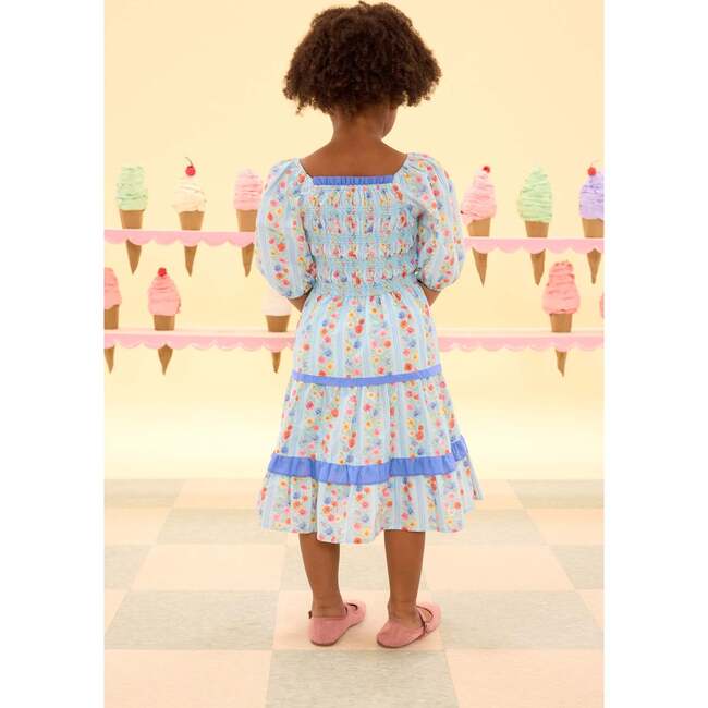 Mini Roselyn Dress in Blue Linear Floral Print - Dresses - 6