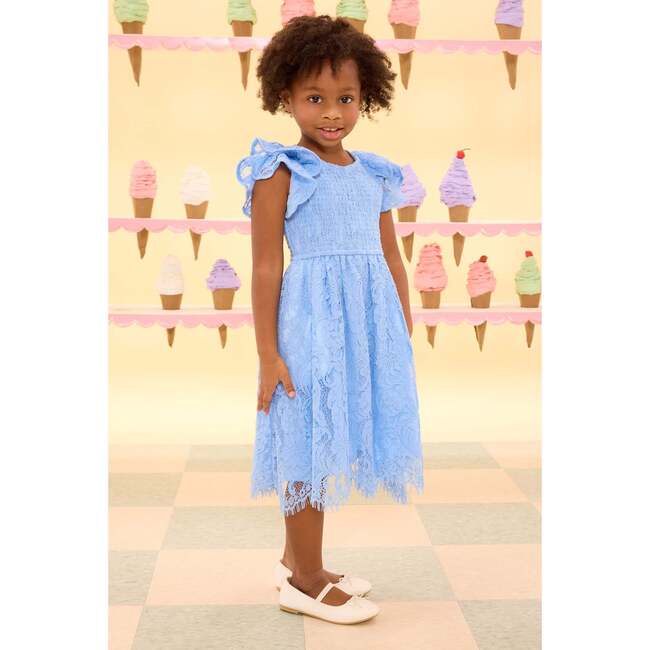Mini Hattie Dress in Cornflower Blue Lace - Dresses - 5