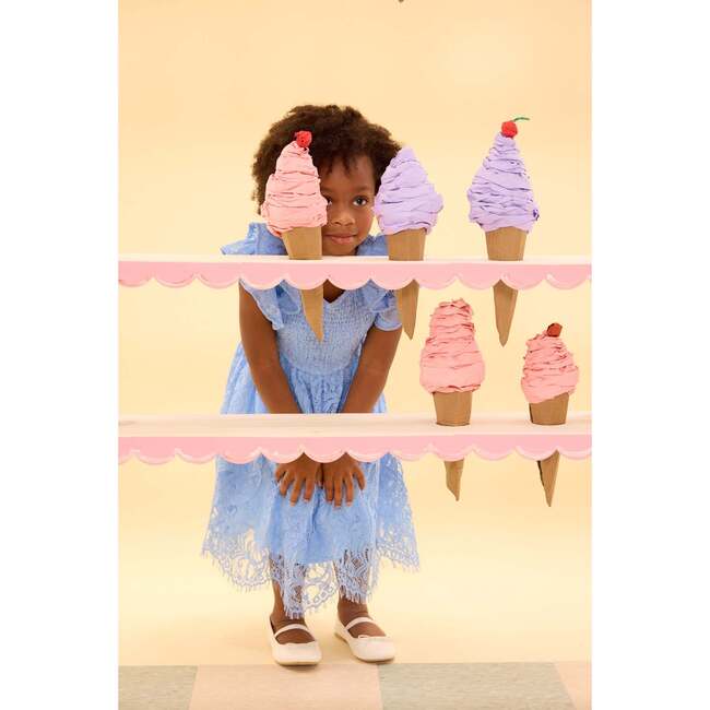 Mini Hattie Dress in Cornflower Blue Lace - Dresses - 6