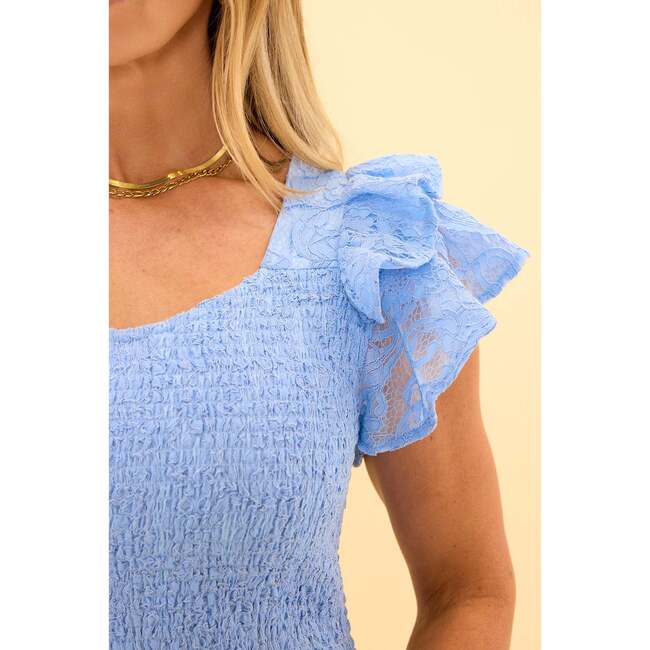 Hattie Dress in Cornflower Blue Lace - Dresses - 7