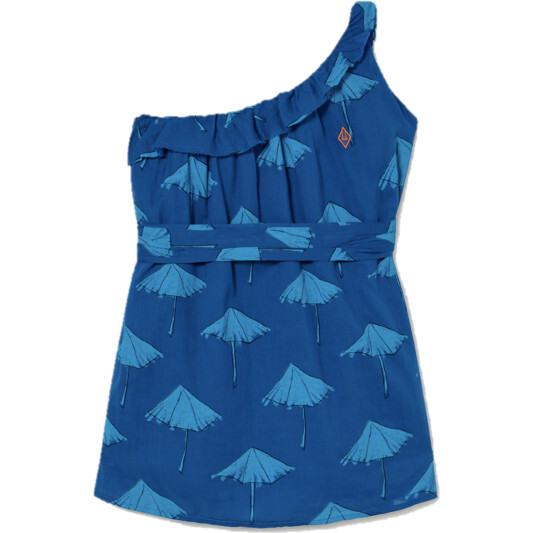 Umbrella Weasel Dress, Deep Blue - Dresses - 1