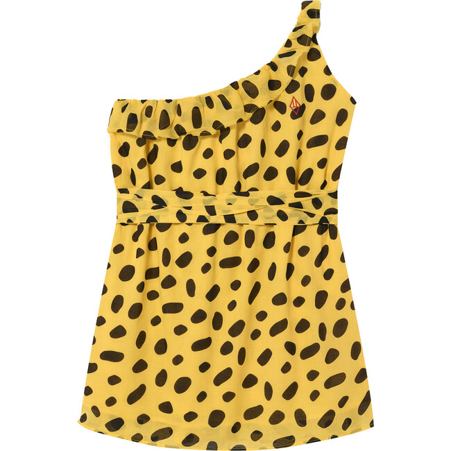 Weasel Cheetah Patterned Dress, Yellow - Dresses - 1