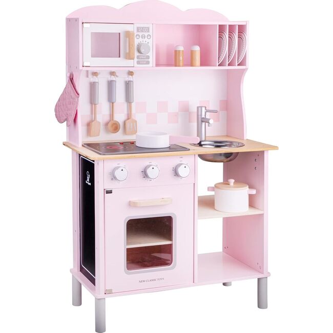 New Classic Toys Kitchenette Modern Electric Cooking, Pink - Woodens - 1