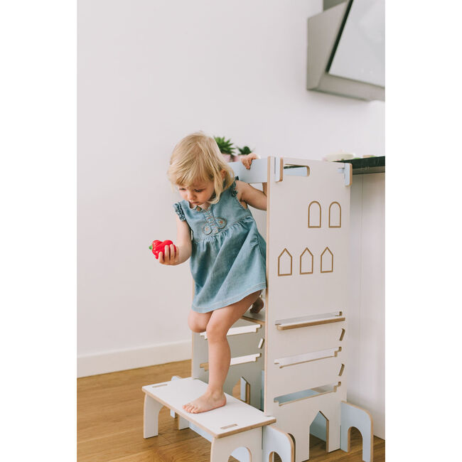 My Mini Kitchen Step Stool, White