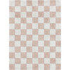 Kitchen Tiles Checkerboard Pattern Washable Rug, Rose - Rugs - 1 - thumbnail