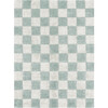Kitchen Tiles Checkerboard Pattern Washable Rug, Blue Sage - Rugs - 1 - thumbnail