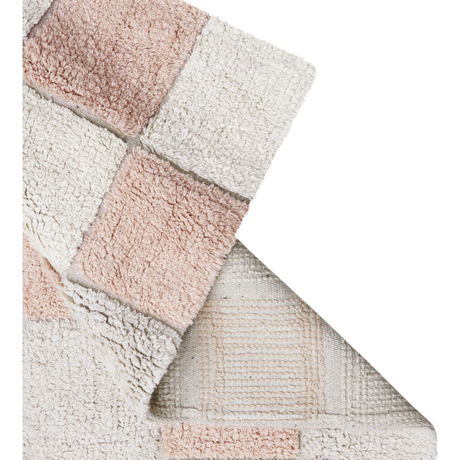 Kitchen Tiles Checkerboard Pattern Washable Rug, Rose - Rugs - 3