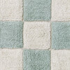 Kitchen Tiles Checkerboard Pattern Washable Rug, Blue Sage - Rugs - 4