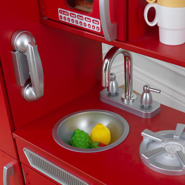 Vintage Kitchen, Red - Play Kitchens - 3