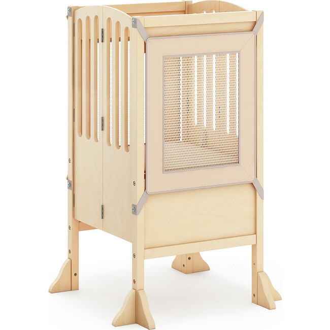 Contemporary Kitchen Helper Stool, Natural - Kitchen Helper - 1