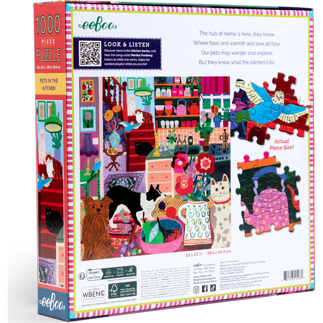 Piece&Love: Pets in the Kitchen - 1000 pc Puzzle