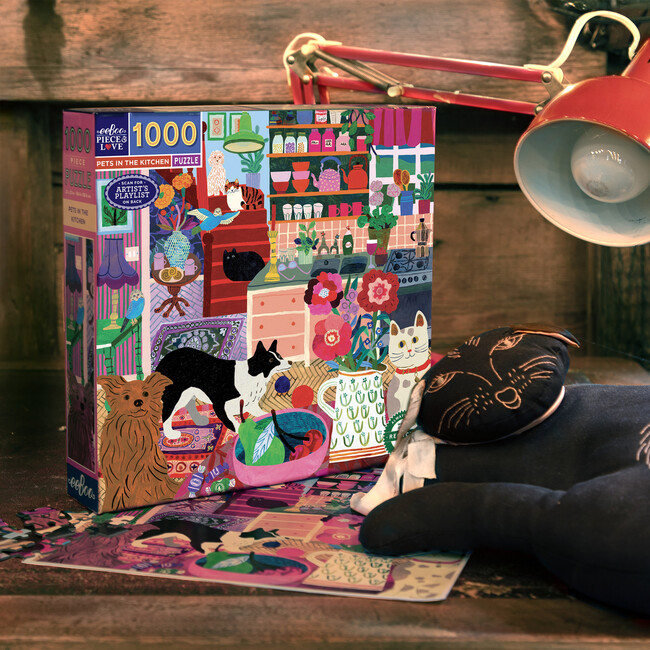 Piece&Love: Pets in the Kitchen - 1000 pc Puzzle - Puzzles - 4