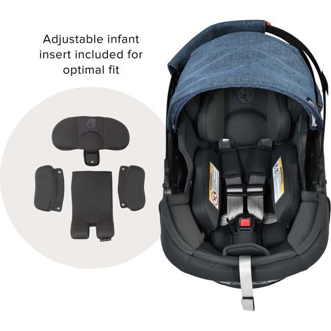 G5+ Infant Car Seat, Melange Navy - Car Seats - 3