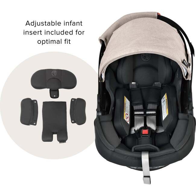 G5+ Infant Car Seat, Melange Flax - Car Seats - 3