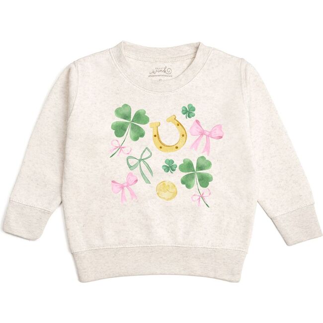 Sweet Shamrock St. Patrick's Day Sweatshirt, Natural Heather