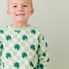 Shamrock Checkered St. Patrick's Day Sweatshirt, Sage - Sweatshirts - 3