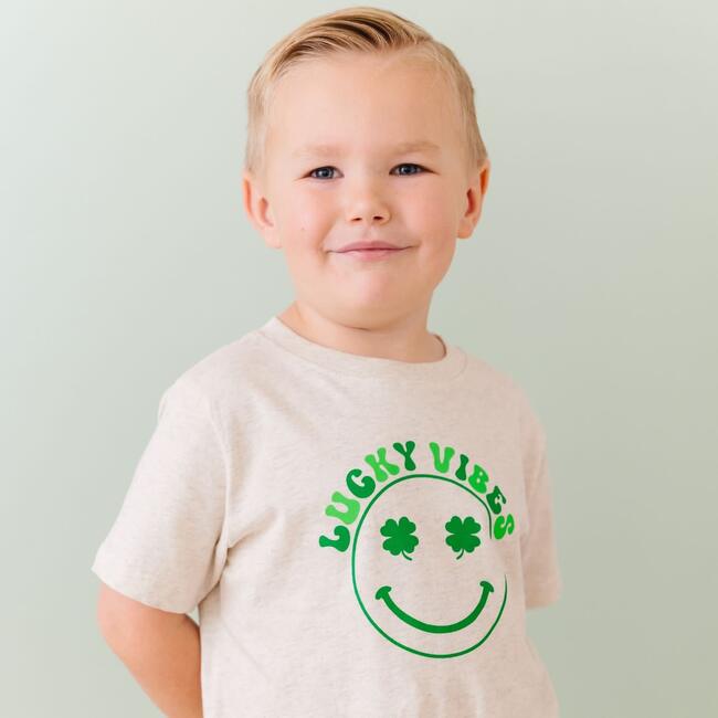 Lucky Vibes St. Patrick's Day Short Sleeve T-Shirt, Natural Heather