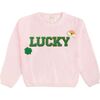 Lucky Patch St. Patrick's Day Knit Sweater, Pink - Sweaters - 1 - thumbnail