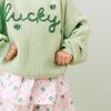 Lucky Shamrock St. Patrick's Day Knit Sweater, Mint Green - Sweaters - 3