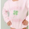 Lucky Charm St. Patrick's Day Long Sleeve Romper, Ballet - Rompers - 3
