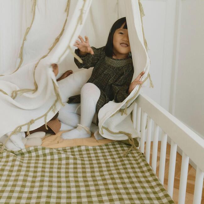 Knitted Blanket Vichy Matcha - Throws - 3