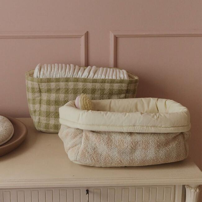 Quilted Basket Matcha - Storage Baskets - 5