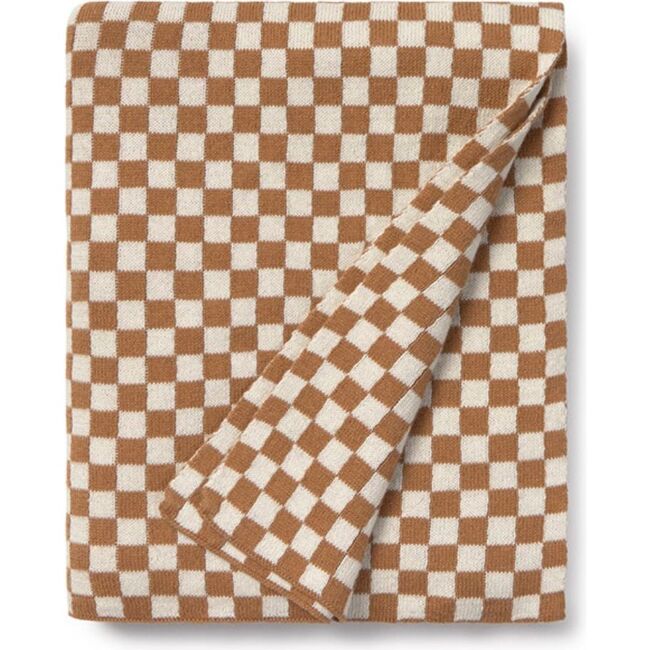 Knitted Blanket Tiles Toffee