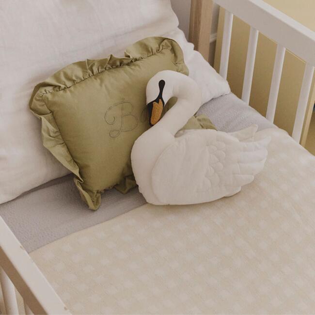 Knitted Blanket Vichy Ivory