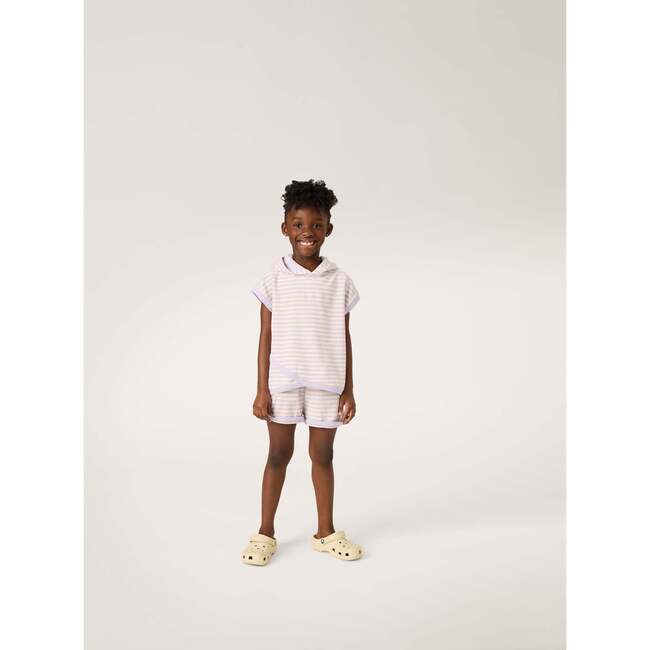 Poolside Shorts , Lilac Stripe