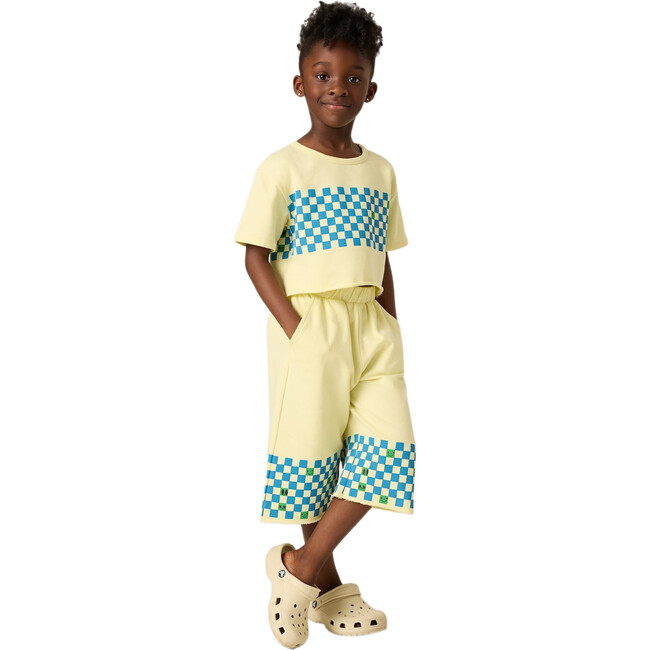 Cropped Skater Tee , Citrus Check